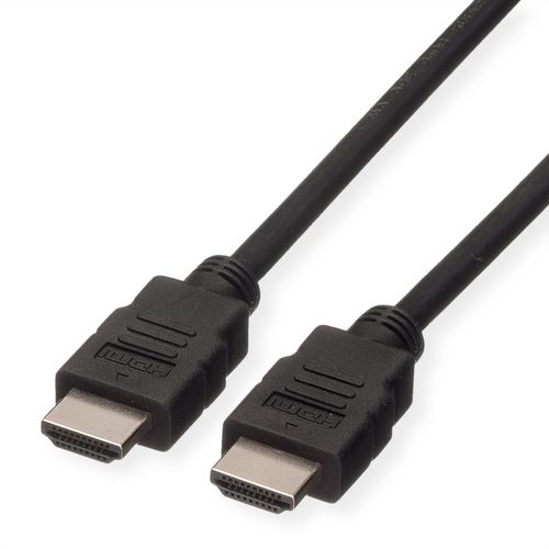 ROLINE GREEN HDMI HIGH SPEED CABLE AND ETHERNET CABLE, MM, BLACK, 1M