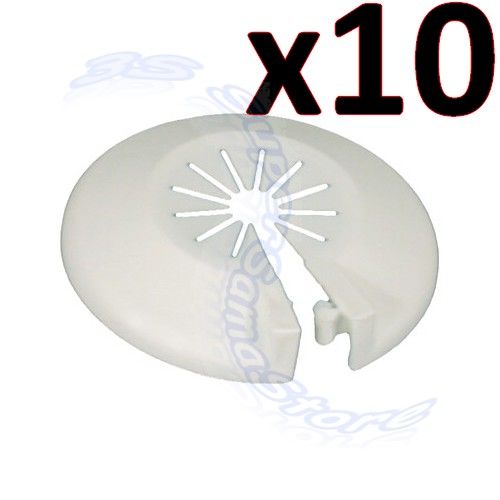 Universal White Radiator Rosette - 10 PCS