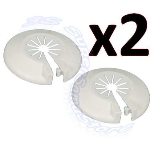 Universal White Openable Radiator Rosette - Pair