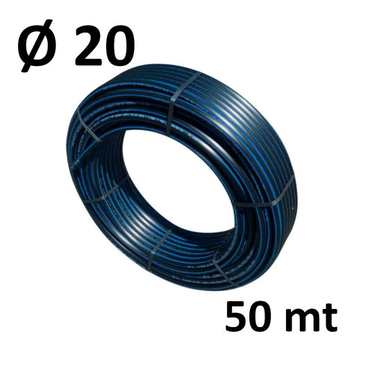50 MT ROLL - Ø 20 mm polyethylene pipe for water, PN 16 high density PE 100 NADIR
