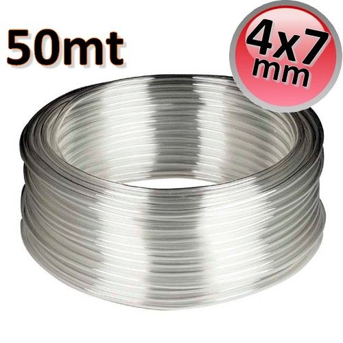 50 m roll of 4x7 mm transparent tubing for condensate pump