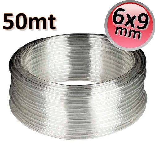 50 m roll of 6x9 mm transparent tubing for condensate pump