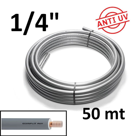 Rotolo rame ECOSPLIT AUV pre isolato 50 mt 1/4 spessore 1 mm - climatizzazione e refrigerazione