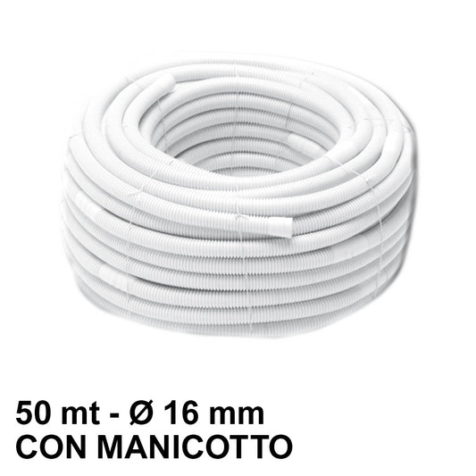 Rotolo tubo scarico condensa 50 mt - Ø 16 mm CON MANICOTTO