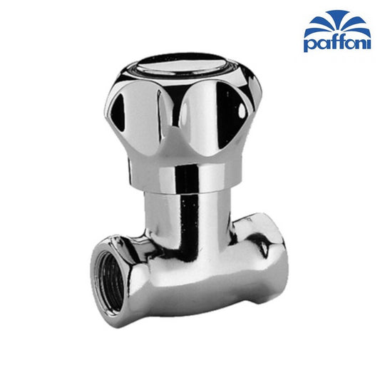 1/2'' FF external stop valve, chrome-plated - Paffoni