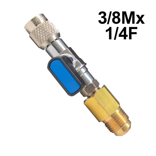 Rubinetto a sfera 3/8'' M x 1/4'' F sae per gas refrigerante