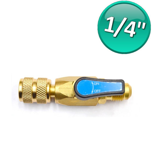 Rubinetto a sfera per gas 1/4'' sae volantino Blu