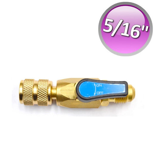 Rubinetto a sfera per gas refrigerante 5/16'' Volantino Blu