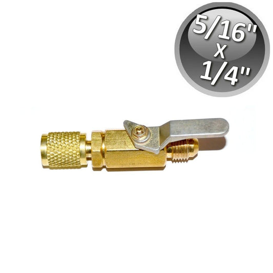 Rubinetto a sfera per gas refrigerante F1/4'' M5/16''