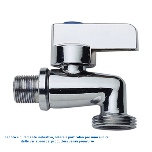 Extended Ball Valve for Washing Machine 1/2'' x 3/4'' Chrome