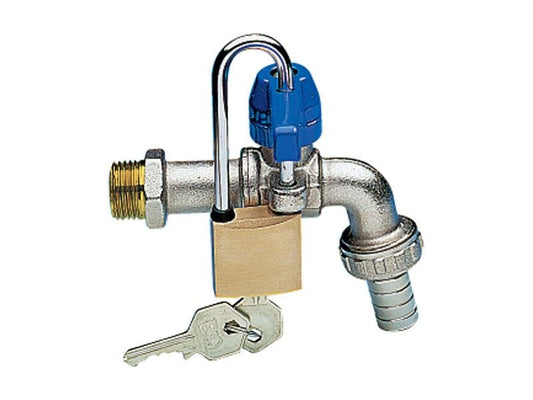 S0074 - EKO RUBINETTO PORTAGOMMA DA GIARDINO 1/2'' CON CHIAVE E LUCCHETTO