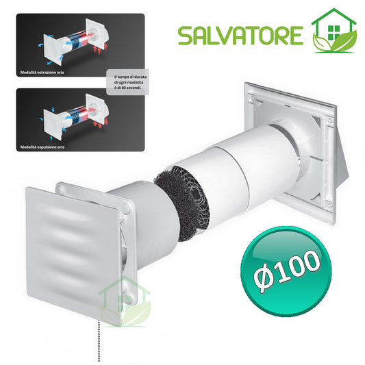 SALVATORE IL RECUPERATORE DI CALORE monostanza Ø100 - ventilazione meccanica controllata