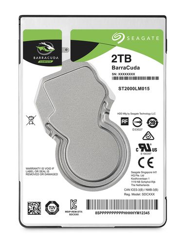 SEAGATE HDD GUARDIAN BARRACUDA 2TB 2,5 5400RPM SATA 6GB/S BUFFER 128MB  ** RICONDIZIONATO**