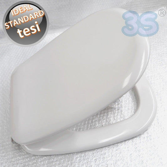 Sedile compatibile per vaso in termoindurente per wc TESI Ideal Standard cerniere in acciaio