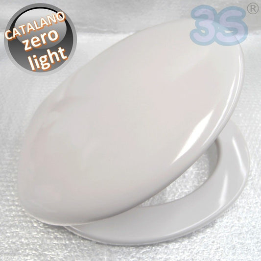 Sedile compatibile per wc ZERO LIGHT Catalano bianco europeo con cerniere in acciaio