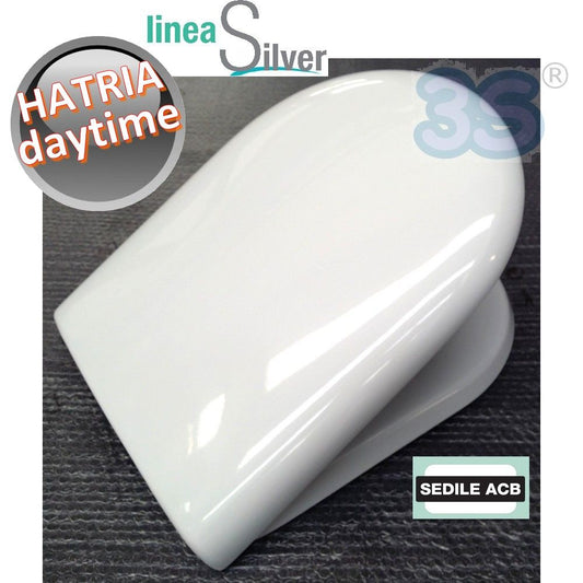 Hatria DAYTIME wraparound thermoset toilet seat - ACB Ercos Silver