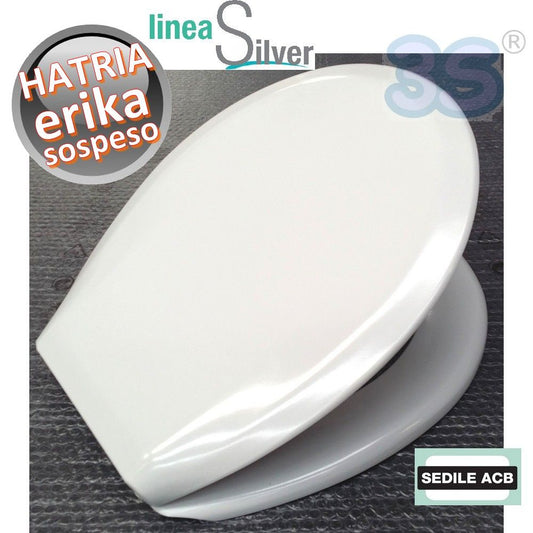 Hatria ERIKA wall-hung toilet seat in thermosetting plastic - ACB Ercos Silver