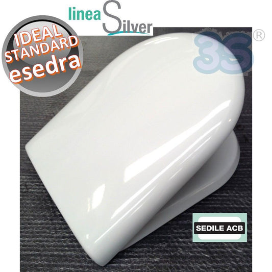 Ideal Standard ESEDRA thermosetting wrap-around toilet seat - ACB Ercos Silver