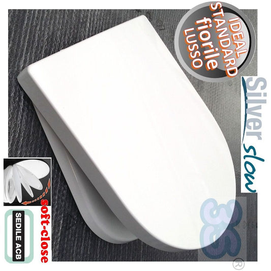 Ideal Standard Soft Close Soft Close Toilet Seat - ACB Ercos Silver Slow Close