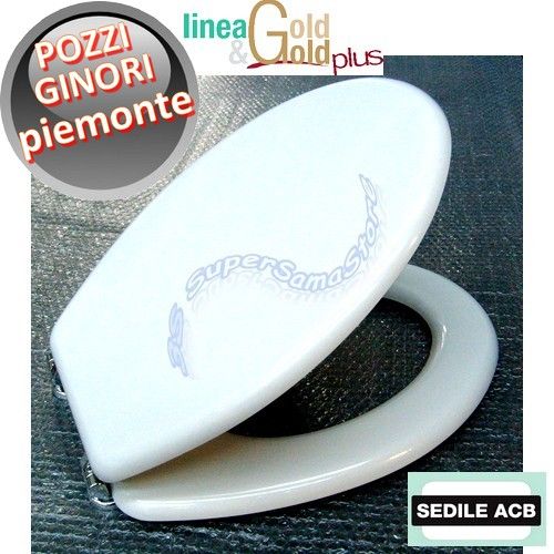 Pozzi Ginori PIEMONTE toilet seat with wooden core - ACB GOLD line