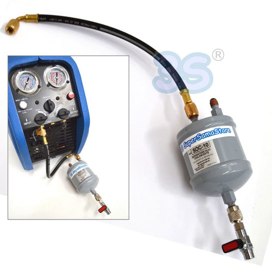 Universal oil separator for refrigerant gas recovery