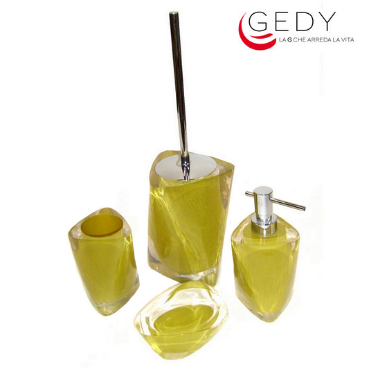 Complete set of 4 pieces TWIST in avocado green