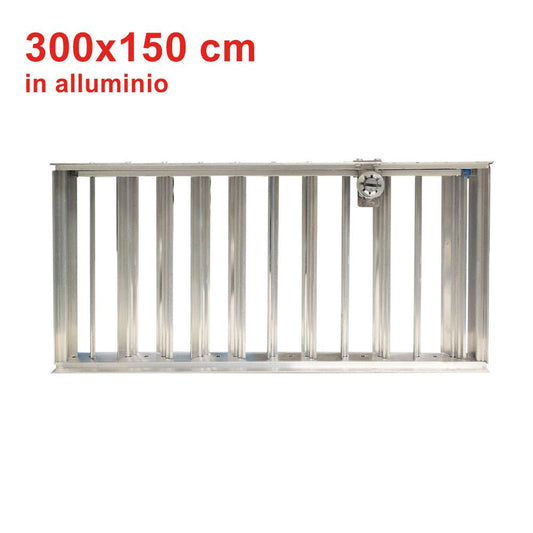 Serranda in alluminio regolabile per bocchetta 300x150 mm