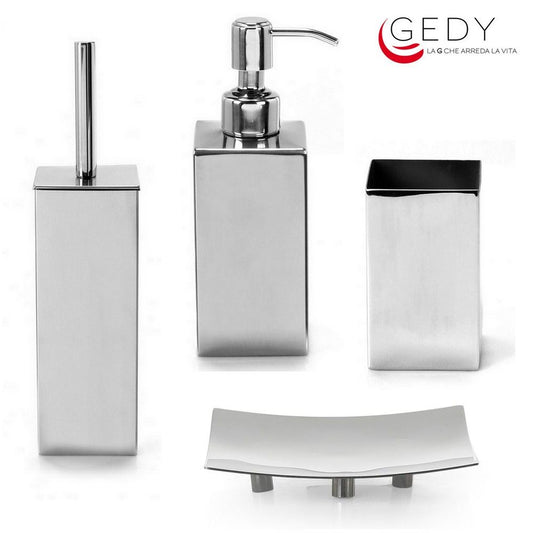 Set of 4 Nemesia GEDY accessories - in stainless steel