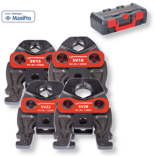 SET OF 4 COMPACT JAWS FOR COPPER AND STEEL PRESSES SV 15-18-22-28 mm ROTHENBERGER