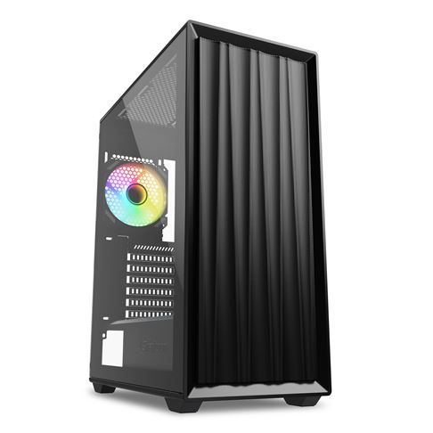 SHARKOON CASE ATX 2X U3, TEMPERED GLASS, 3X 120, 1X 120 ARGB FAN, ARGB CONTROLLER BLACK
