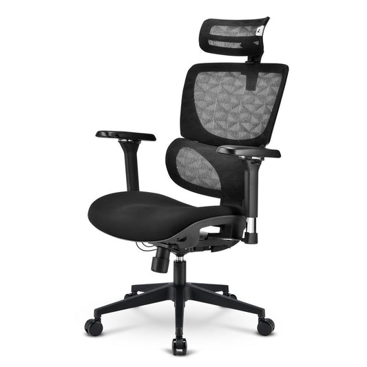 SHARKOON SEDIA OFFICE FABRIC SEAT BASE 3D ARMREST  HEADREST 5 HEIGHTS ADJUSTABLE  MAX WEIGHT CAPACI