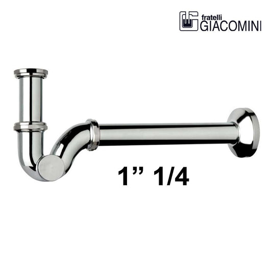 Sifone a esse per bidet 1''1/4 in ottone cromato - Giacomini