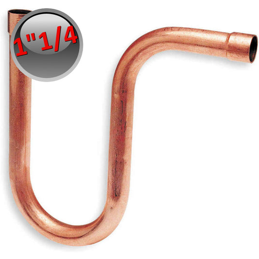 Sifone rame a saldare 1''1/4 femmina - femmina