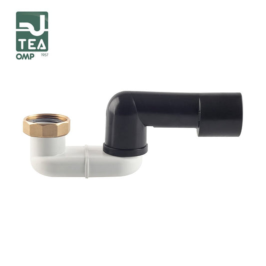 SIFONE TEA ribassato per VASCA in PP - orientabile con ghiera in ottone