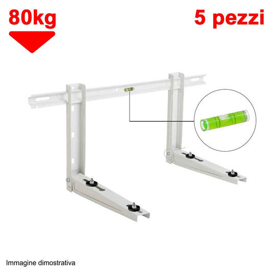 BASIC air conditioner external unit bracket - 45 cm arms - 80 kg capacity - 5 PIECES