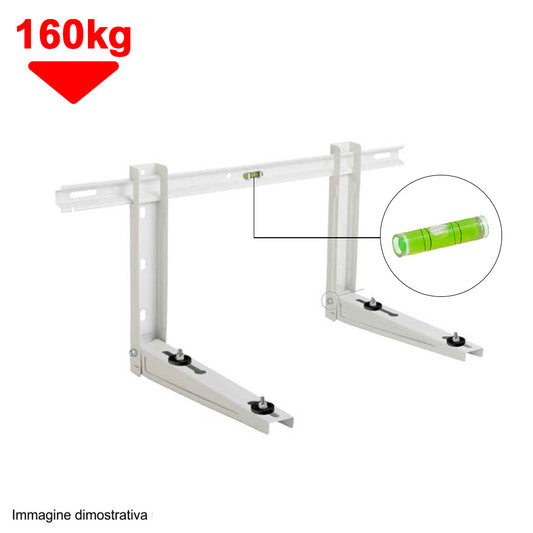 Staffa unità esterna climatizzatore PREMIUM - bracci 60 cm - portata 160 Kg