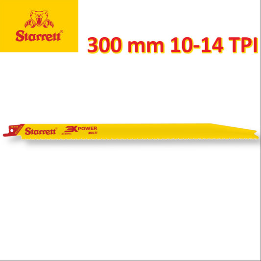 STARRETT SEGHETTO A GATTUCCIO PER SEGA ALTERNATIVA - MULTIUSO PER TAGLIO DI LEGNO E METALLO 300 MM 10-14 TPI - 5 PZ.