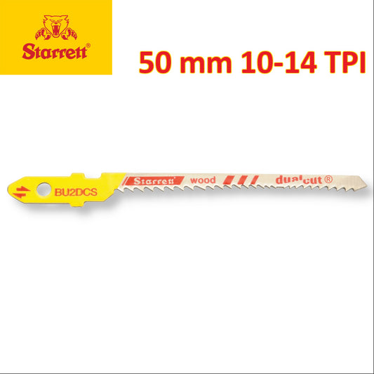 STARRETT SEGHETTO DOPPIO TAGLIO A GATTUCCIO PER SEGA ALTERNATIVA TAGLIO LEGNO 50 MM 10-14 TPI - 2 Pz.