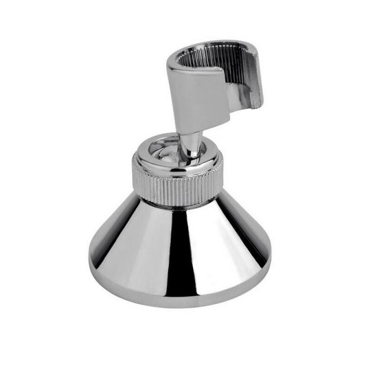 Conical shower head swivel bracket for bathtub shower