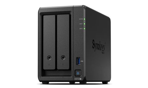 SYNOLOGY NAS TOWER 2BAY x2 2.5"/3.5" HDD SATA, 2xSSD NVME M.2 2280, AMD Ryzen R1600 dual-core, 2 GB