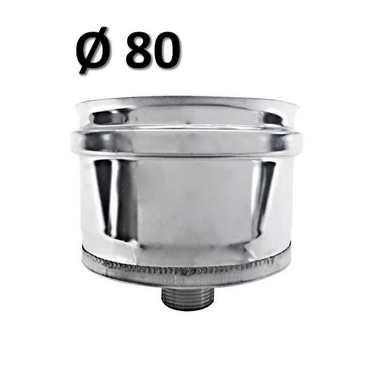 Flue condensation collection cap Ø 80 mm - in stainless steel