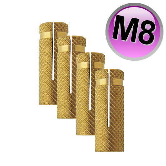 Tassello espansione in ottone Ø 10 x 28 mm M8 - set da 4 pz