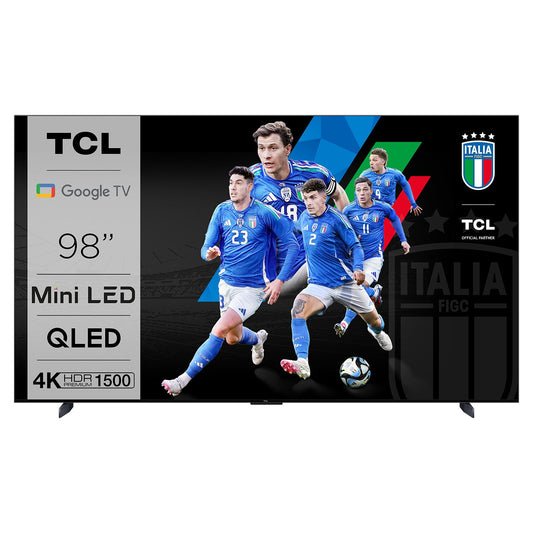 TCL C80 Serie Smart TV Mini LED 4K 98" 98C805, 144Hz, audio Onkyo con subwoofer, Google TV