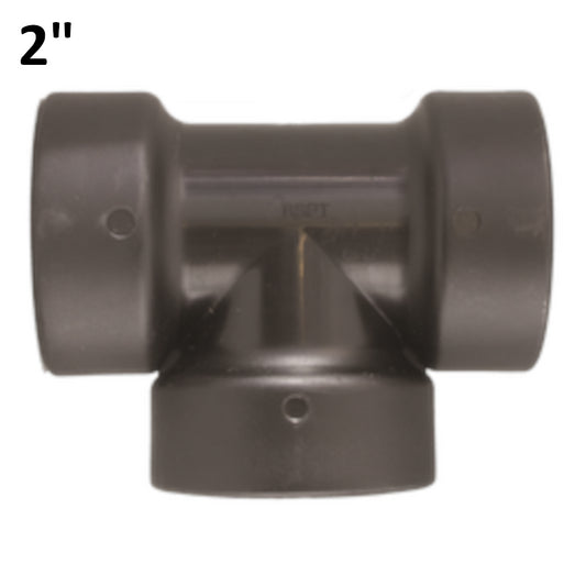 TEE T 2'' FFF in PP polypropylene with sealing O-ring