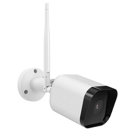 ISIWI WIRELESS SQUARE 4MPX FIXED BULLET OUTDOOR CAMERA IR LED TWO-WAY AUDIO SD CARD IP