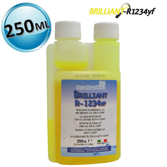 Tracciante U/V BRILLIANT per gas R1234yf flacone 250 ML per climatizzatore auto veicoli