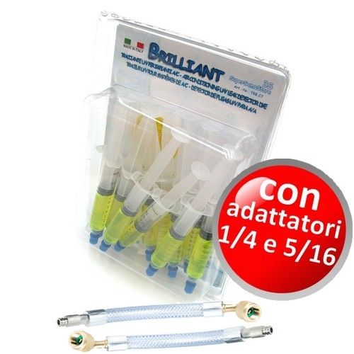 BRILLIANT UV Dye 12 cartridges of 7.5 ml + adapters