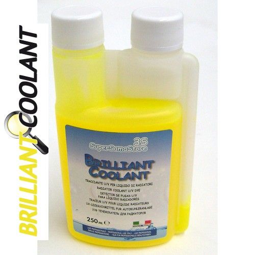 Tracciante UV BRILLIANT COOLANT per liquido radiatore auto - flacone 250 ML