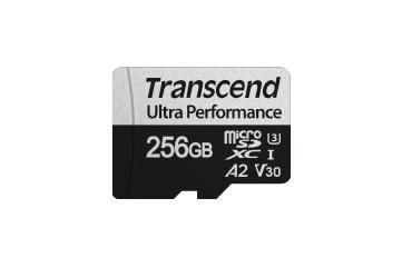 TRANSCEND MEMORY CARD 256GB microSD w/ adapter UHS-I U3 A2 Ultra Performance