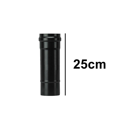 25cm straight black pellet flue pipe - Diameter 100